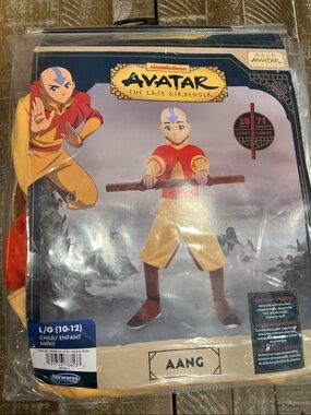 Nickelodeon Avatar Aang Costume - Red, Yellow, Brown